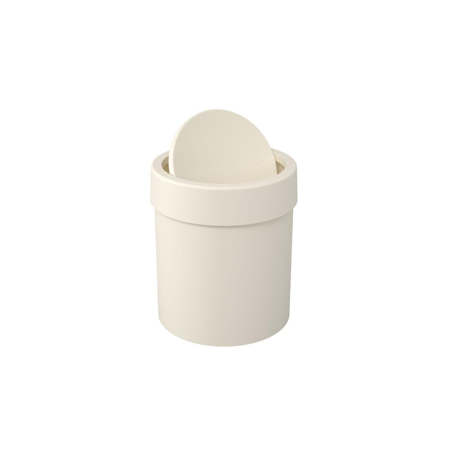 Basurero con Tapa Basculante 5 L Gris Claro -2