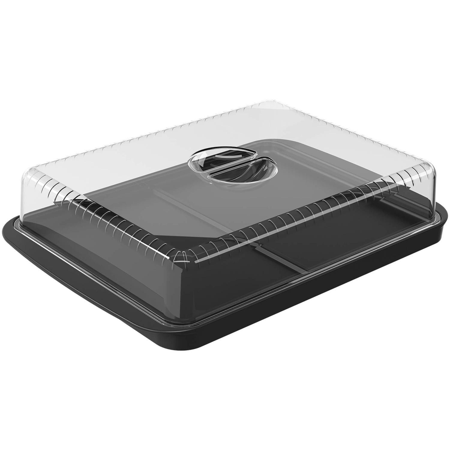 Contenedor para Jamón/Queso Doble Cozy Negro -2