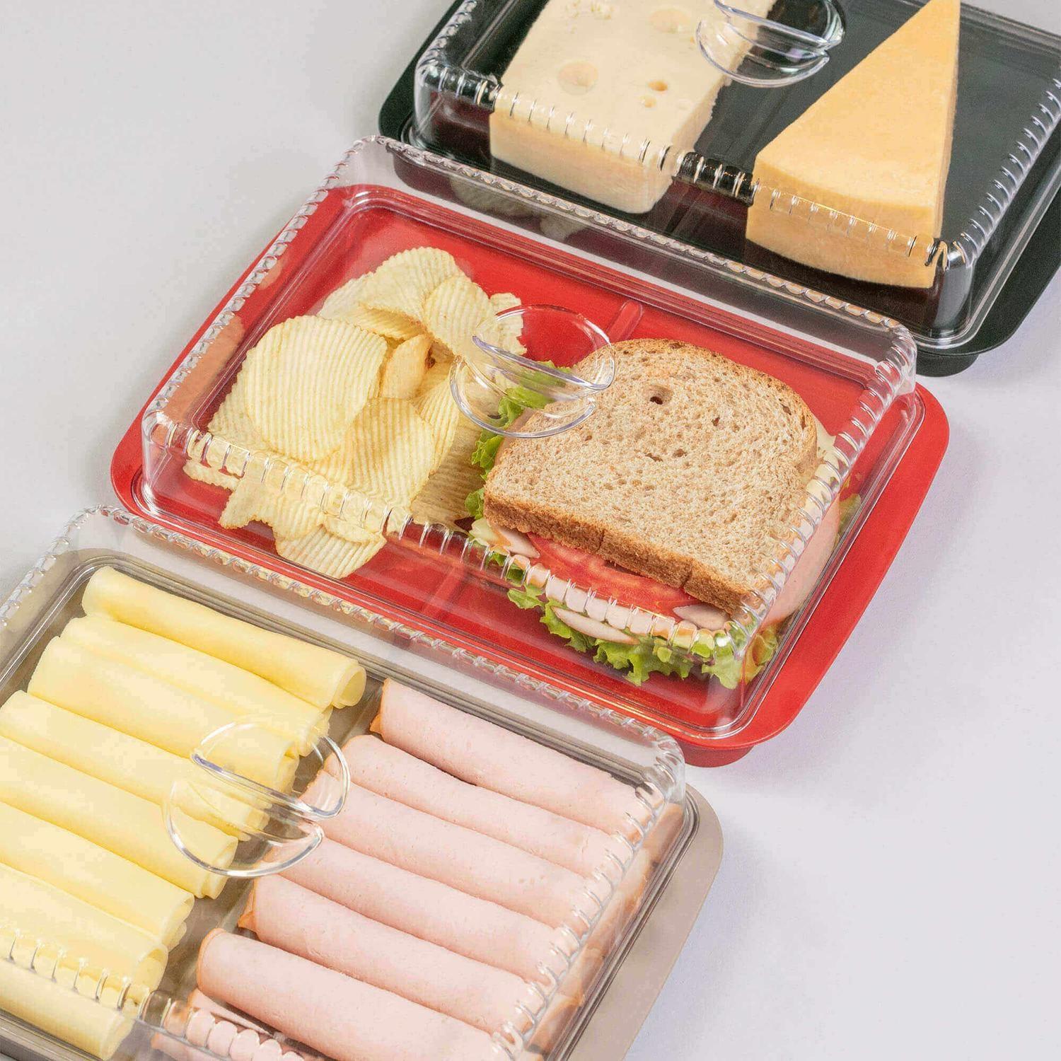 Contenedor para Jamón/Queso Doble Cozy Negro -5