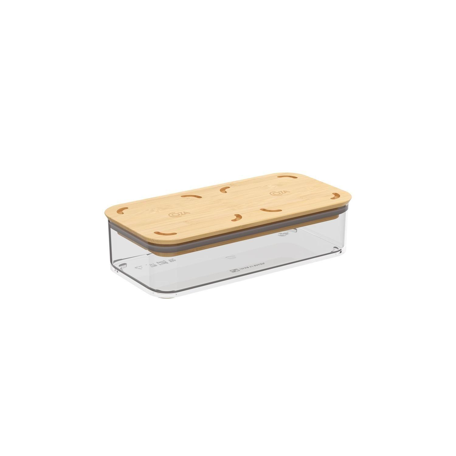 Contenedor Hermético Rectangular Modo Bambú 530ml -0