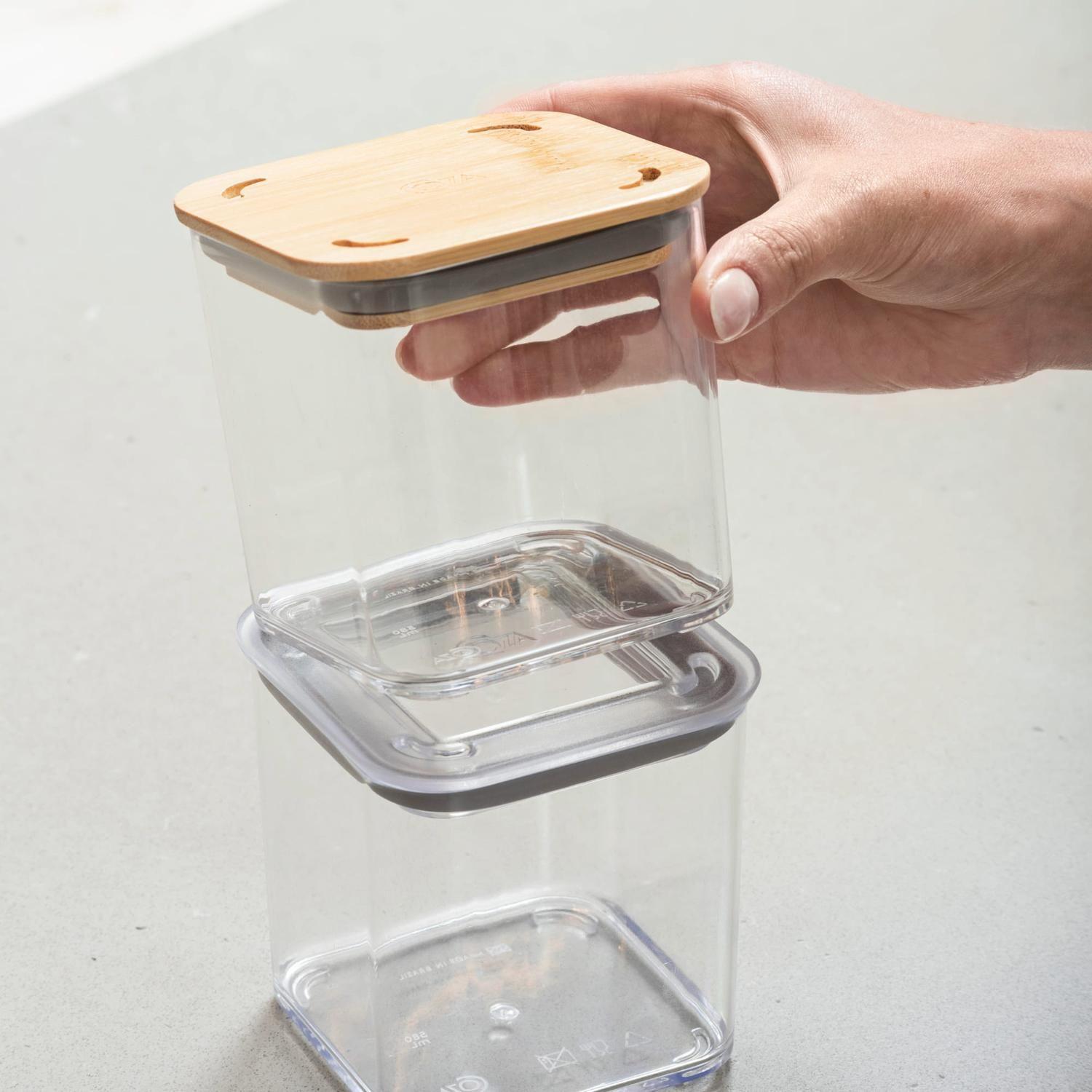 Contenedor Hermético Rectangular Modo Bambú 1,3L -9