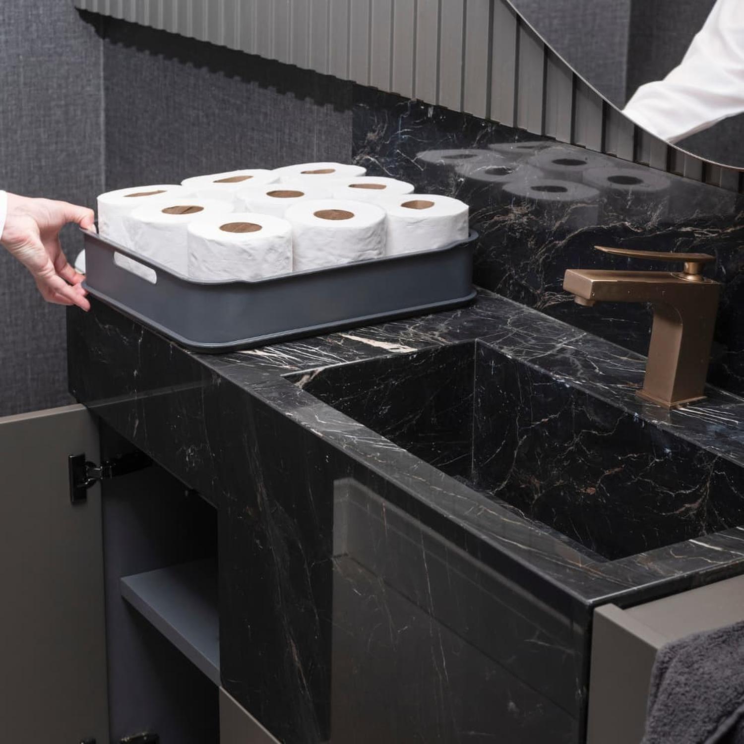 Caja Organizadora con Tapa Fit Grande 5,6L Gris Grafito -5