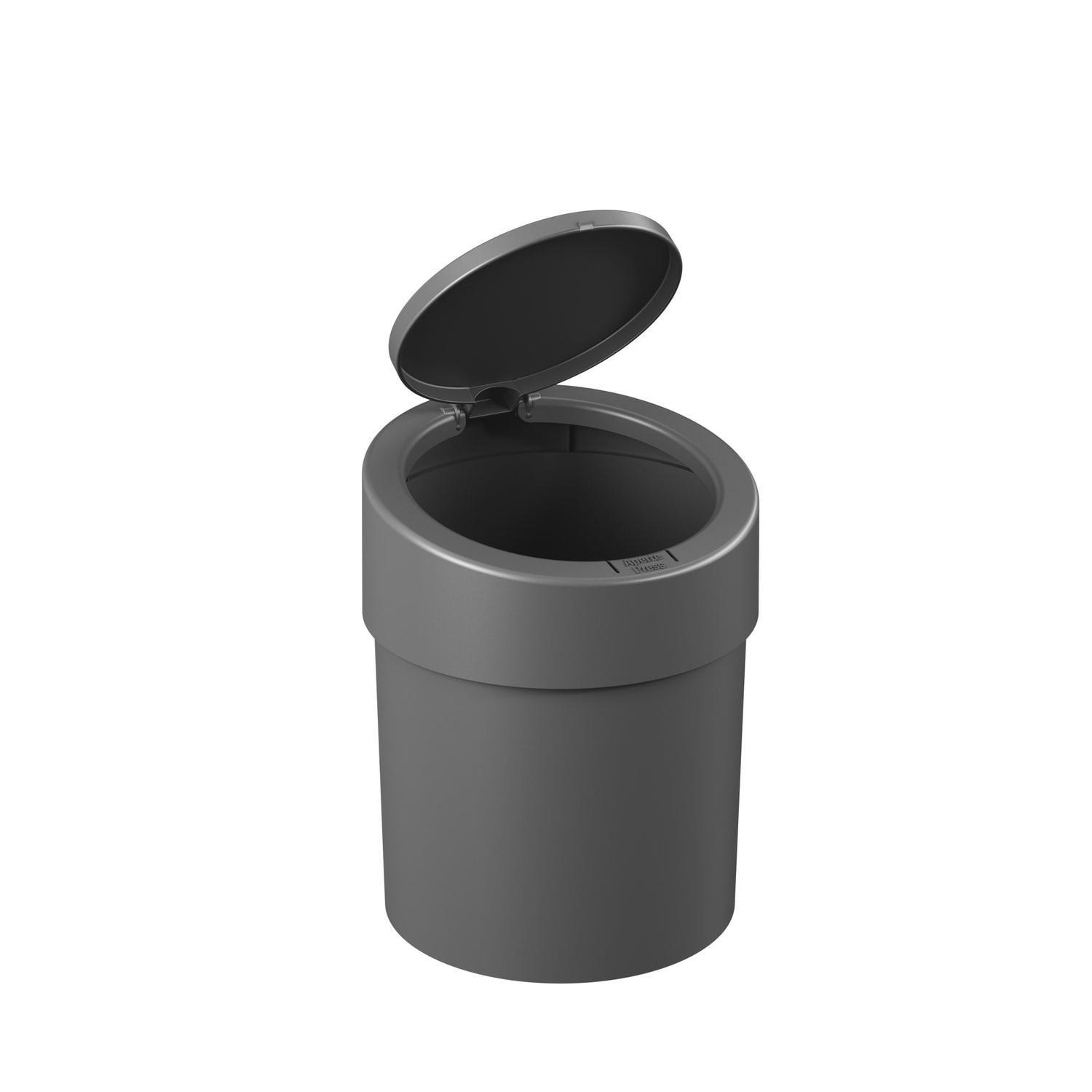 Basurero con Tapa a Presión 5 L Gris Grafito -2
