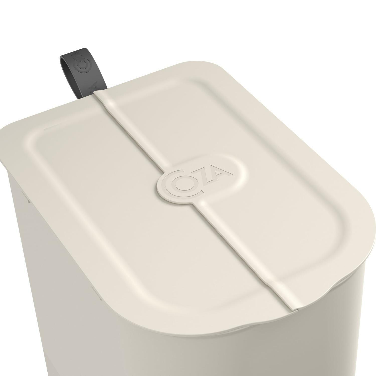Basurero Mariposa con Pedal 6L Gris Claro con Asa -7