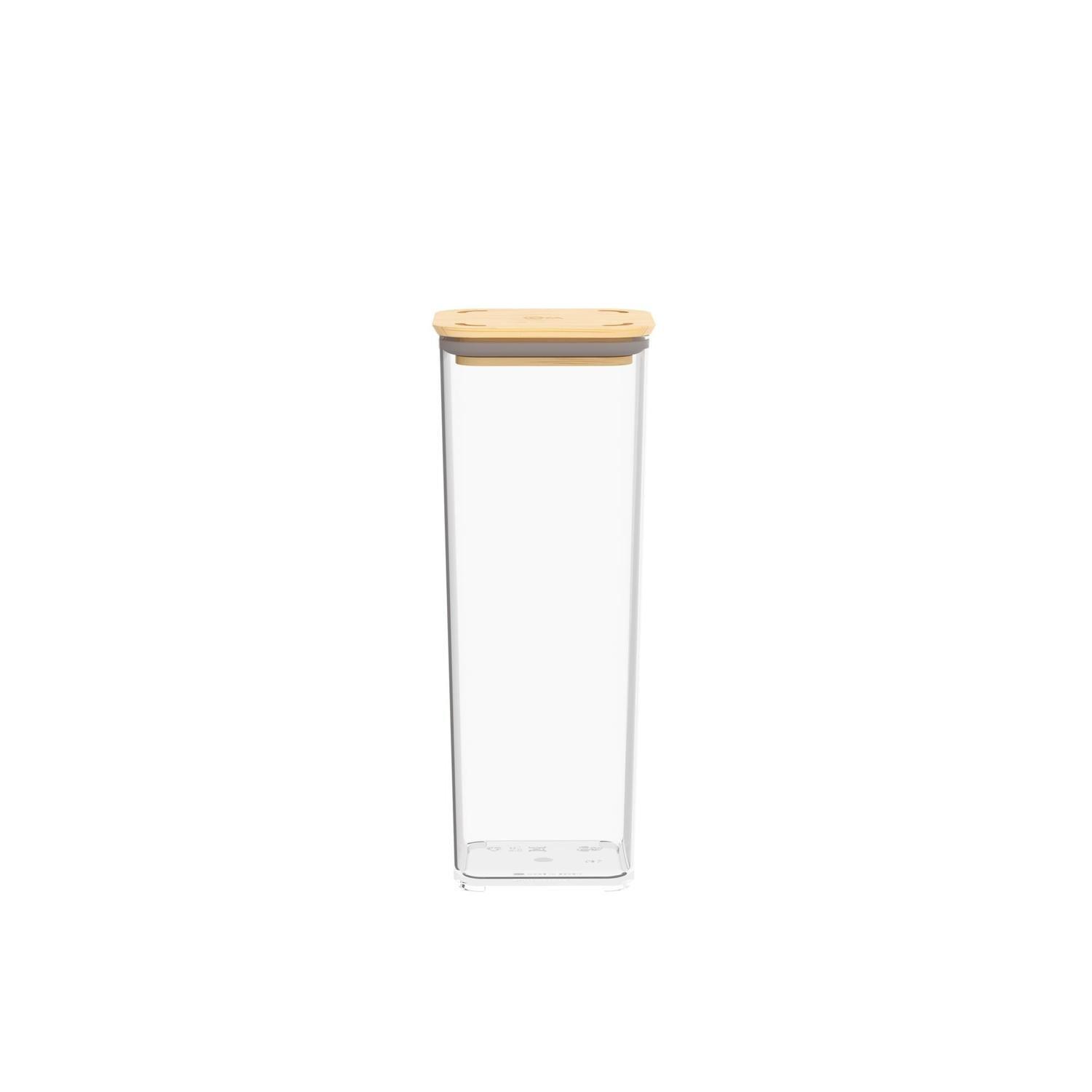 Contenedor Hermético Modo Bambú 1,5 L Cristal -6
