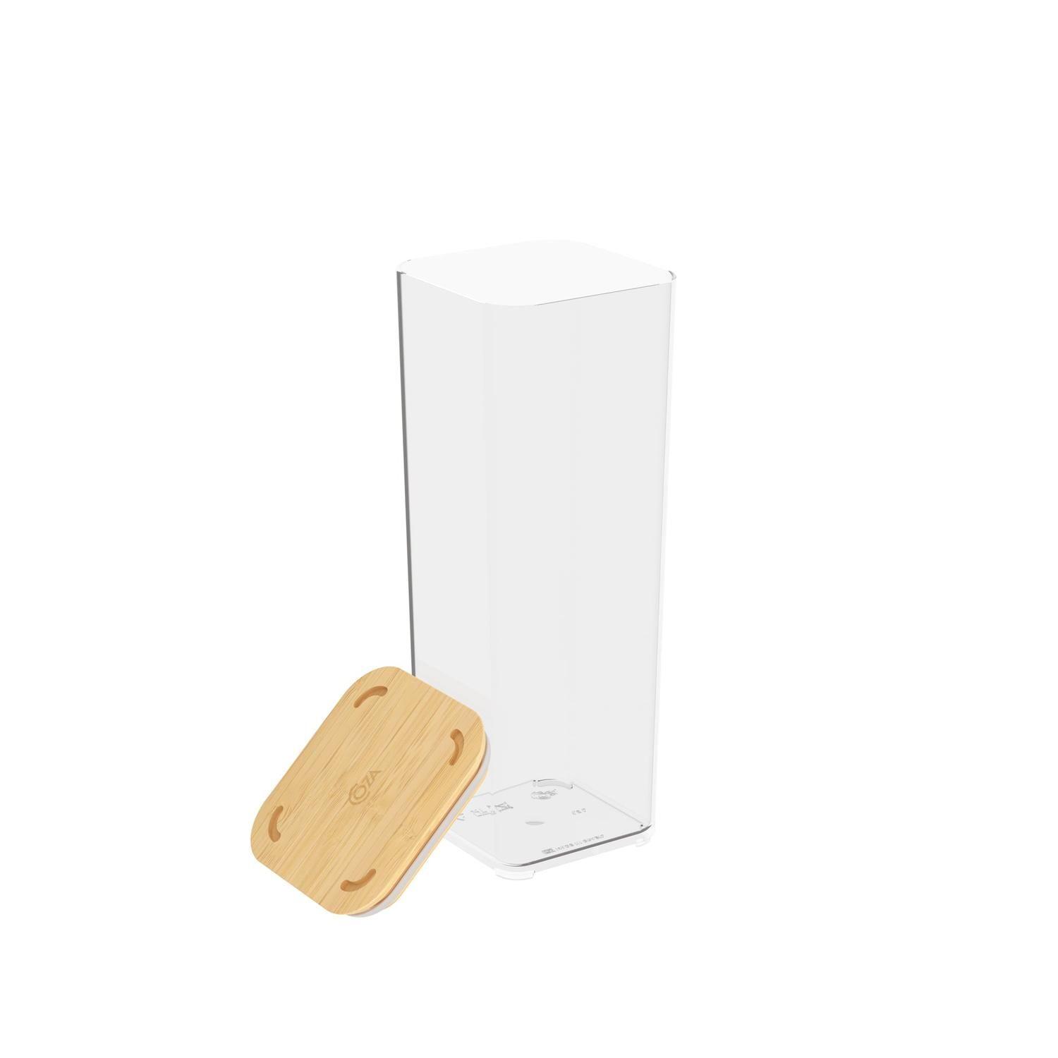 Contenedor Hermético Modo Bambú 1,5 L Cristal -7