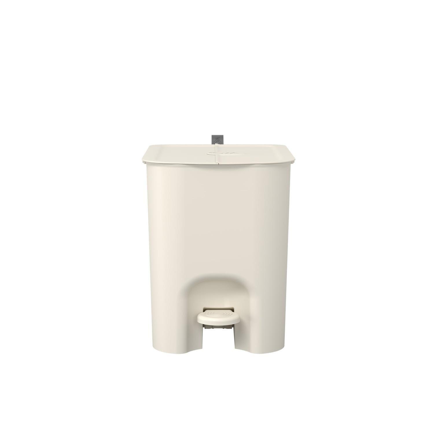 Basurero Mariposa con Pedal 12L Gris Claro con Asa -9