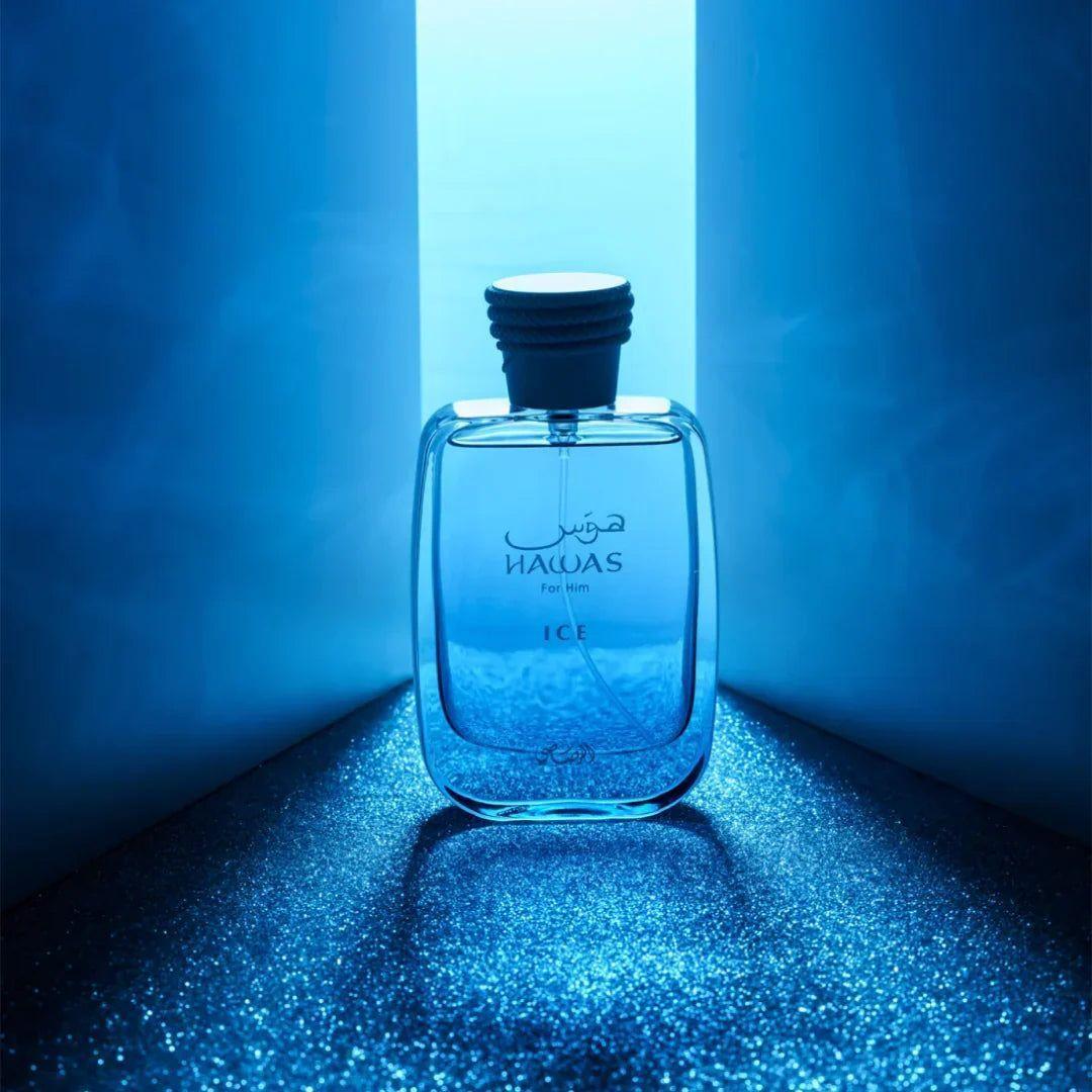 Set Perfume Hombre Rasasi Hawas Ice Edp 100 Ml + Edp 10 Ml + All Over Shower Gel 60Ml -3