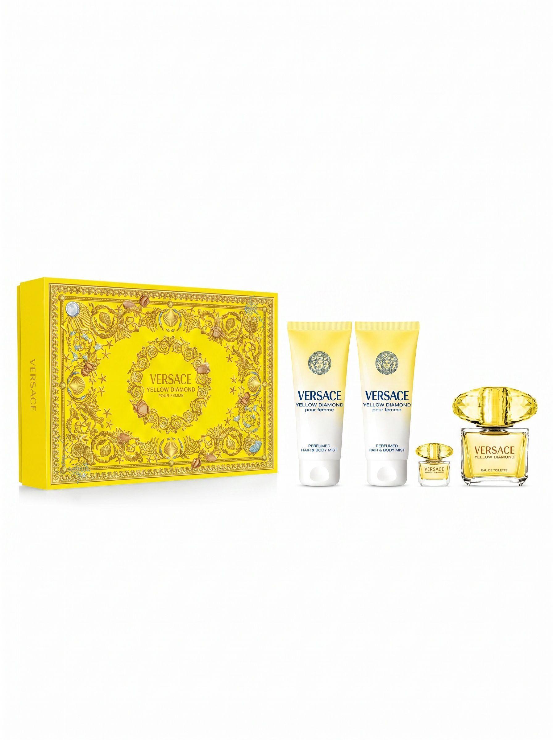 Set Yellow Diamond Pour Femme EDT  90ML + 3 piezas-0
