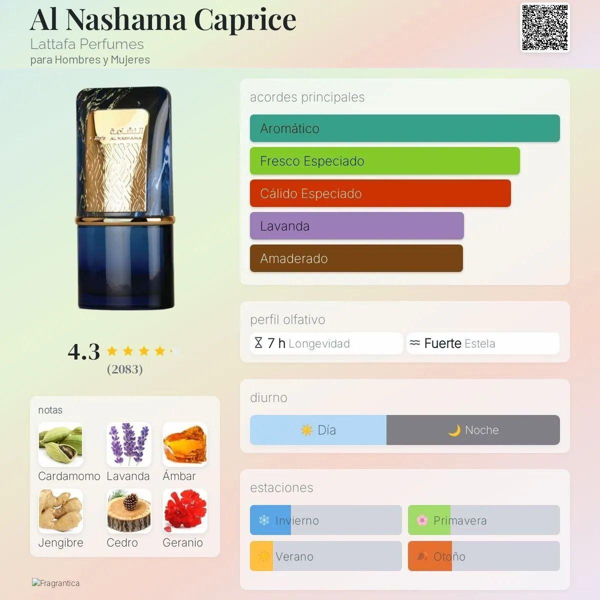 Perfume Árabe Unisex Lattafa Nashama Caprice EDP 100 ML -4
