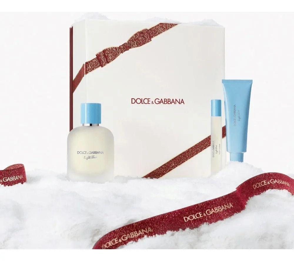 Set Dolce And Gabbana Light Blue EDT 100ML+SG 50ML+EDT 10ML-4