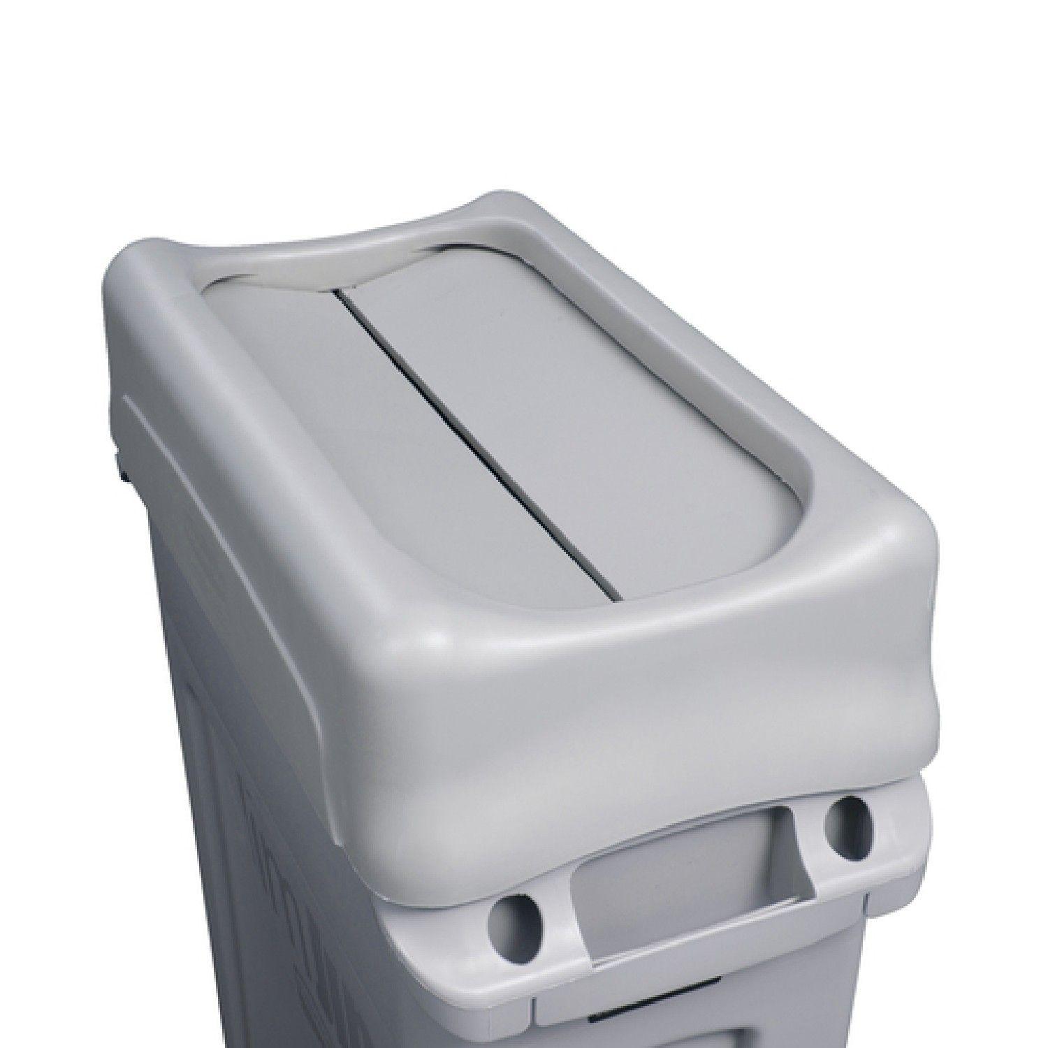 TAPA OSCILANTE PARA BASURERO SLIM JIM GRIS-4