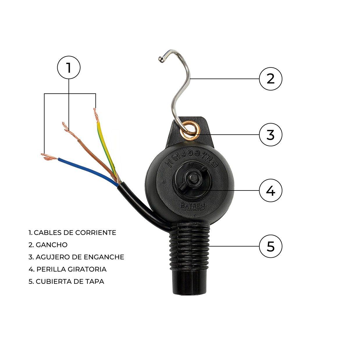 LAMPARA DECORATIVA COLOR ORO CALEFACCIONADA RETRACTIL 250 W-6