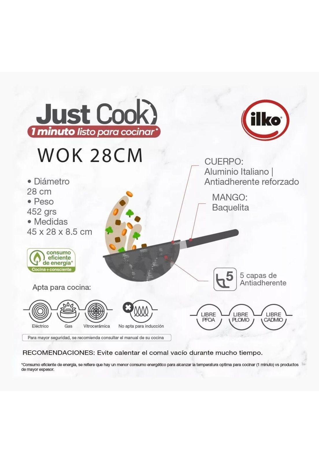 WOK 28 CM ANTIADHERENTE COLOR MARMOL-3