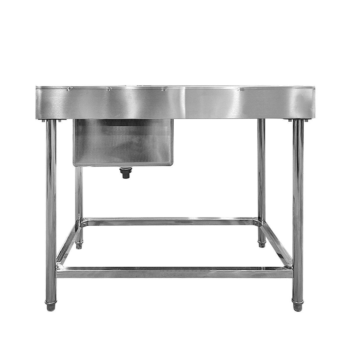 LAVADERO MURAL 1 TAZA ACERO INOXIDABLE 100X60X80 CM SECADOR IZQUIERDO PATA REDONDA ARMABLE-5