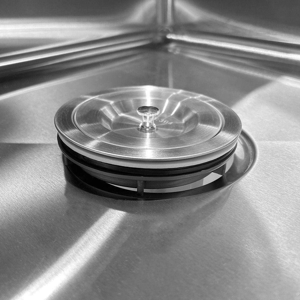 LAVADERO MURAL 1 TAZA ACERO INOXIDABLE 100X60X80 CM SECADOR IZQUIERDO PATA REDONDA ARMABLE-6