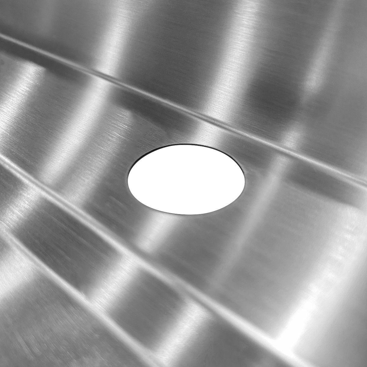 LAVADERO MURAL 1 TAZA ACERO INOXIDABLE 100X60X80 CM SECADOR IZQUIERDO PATA REDONDA ARMABLE-7