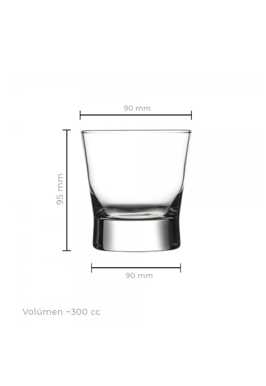 Set De 6 Vaso Aperitivo 290 Cc. Linea Petra-1