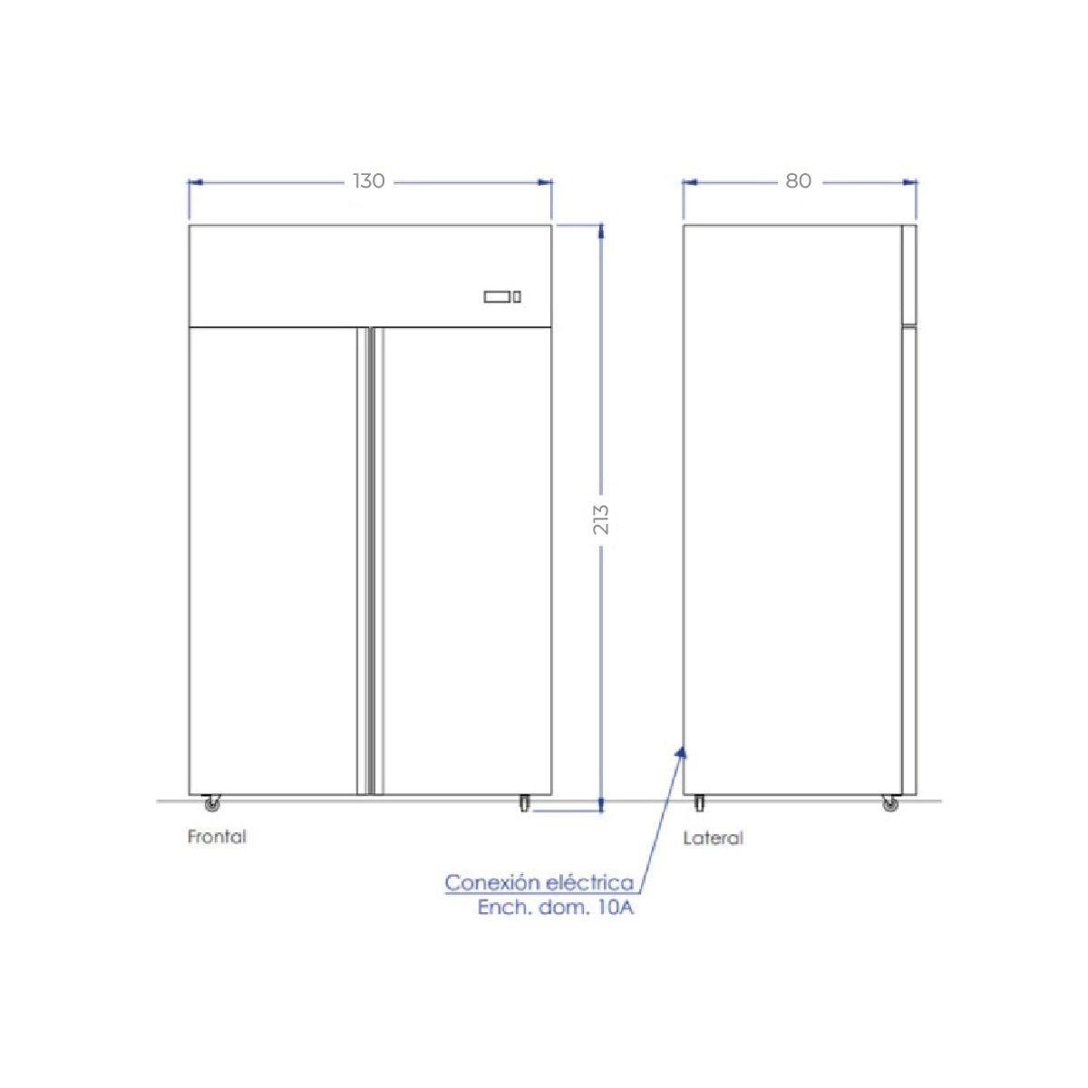 REFRIGERADOR ACERO INOXIDABLE 2 PUERTAS DE VIDRIO 1300 LITROS-4