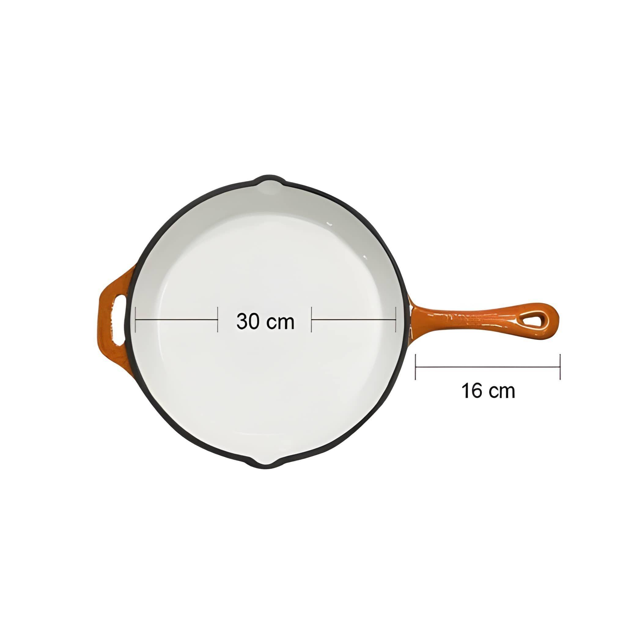 SARTEN HIERRO NARANJO 30 cm-4