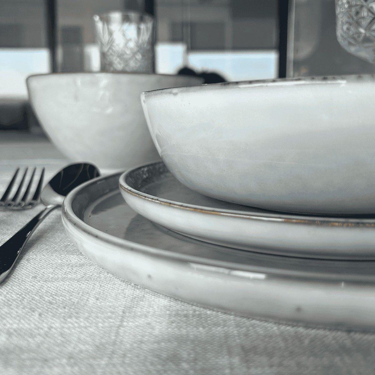 SET 6 BOWL REDONDO CERAMICA 19.5X5.7 CM GRIS LINEA OSLO-3