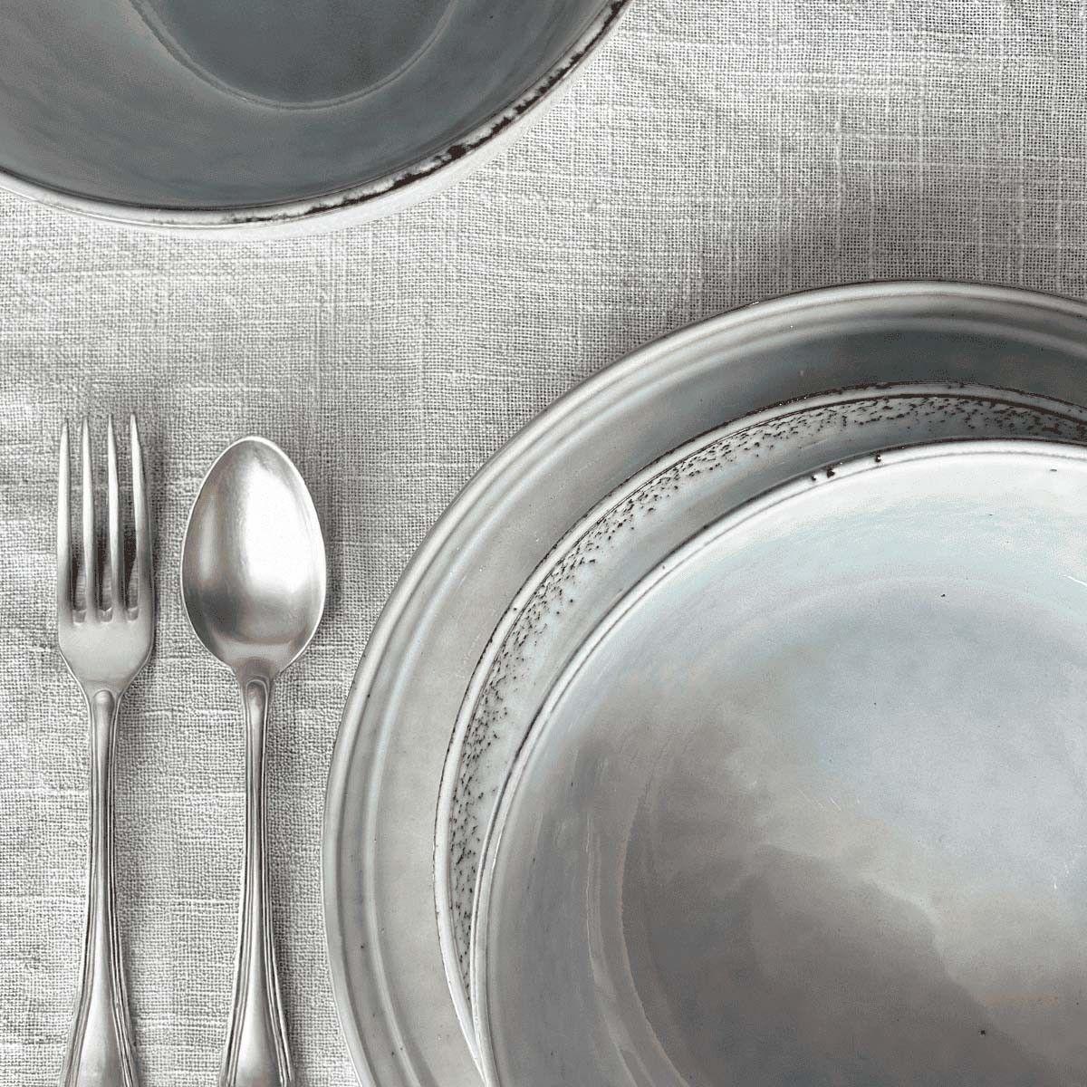 SET 6 BOWL REDONDO CERAMICA 19.5X5.7 CM GRIS LINEA OSLO-6