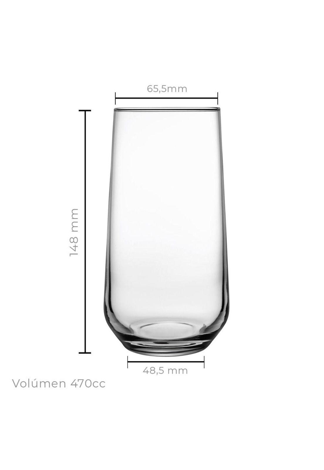 Set De 6 Vaso Refresco Alto 490 Cc. Linea Allegra-2