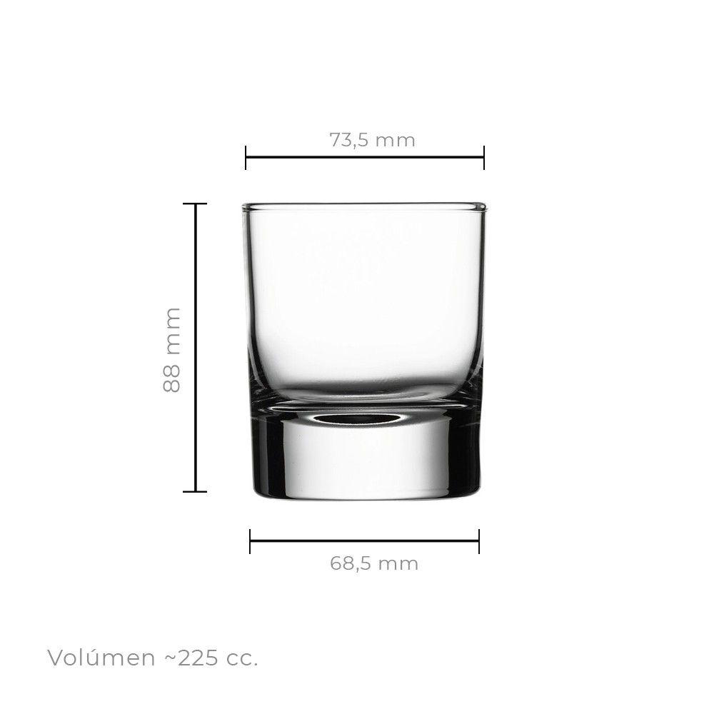 SET 12 VASOS WHISKY 220 C.C. LINEA SIDE-3