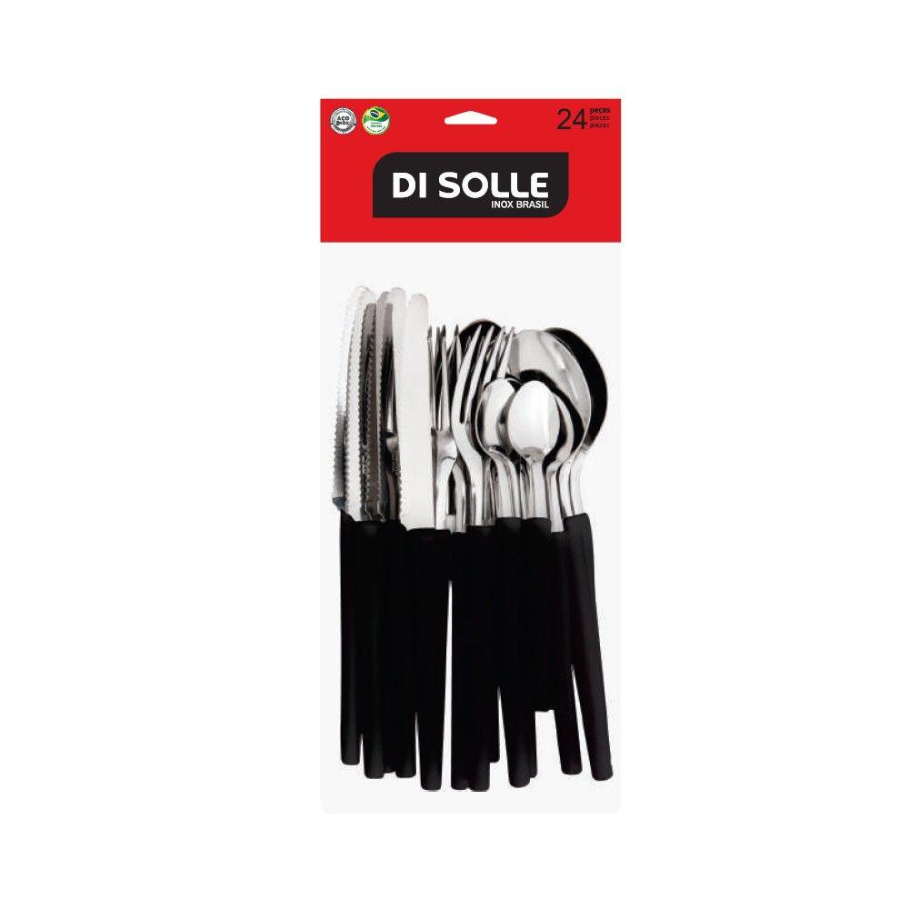 PACK CUBIERTOS 24 PIEZAS NEGRA-2