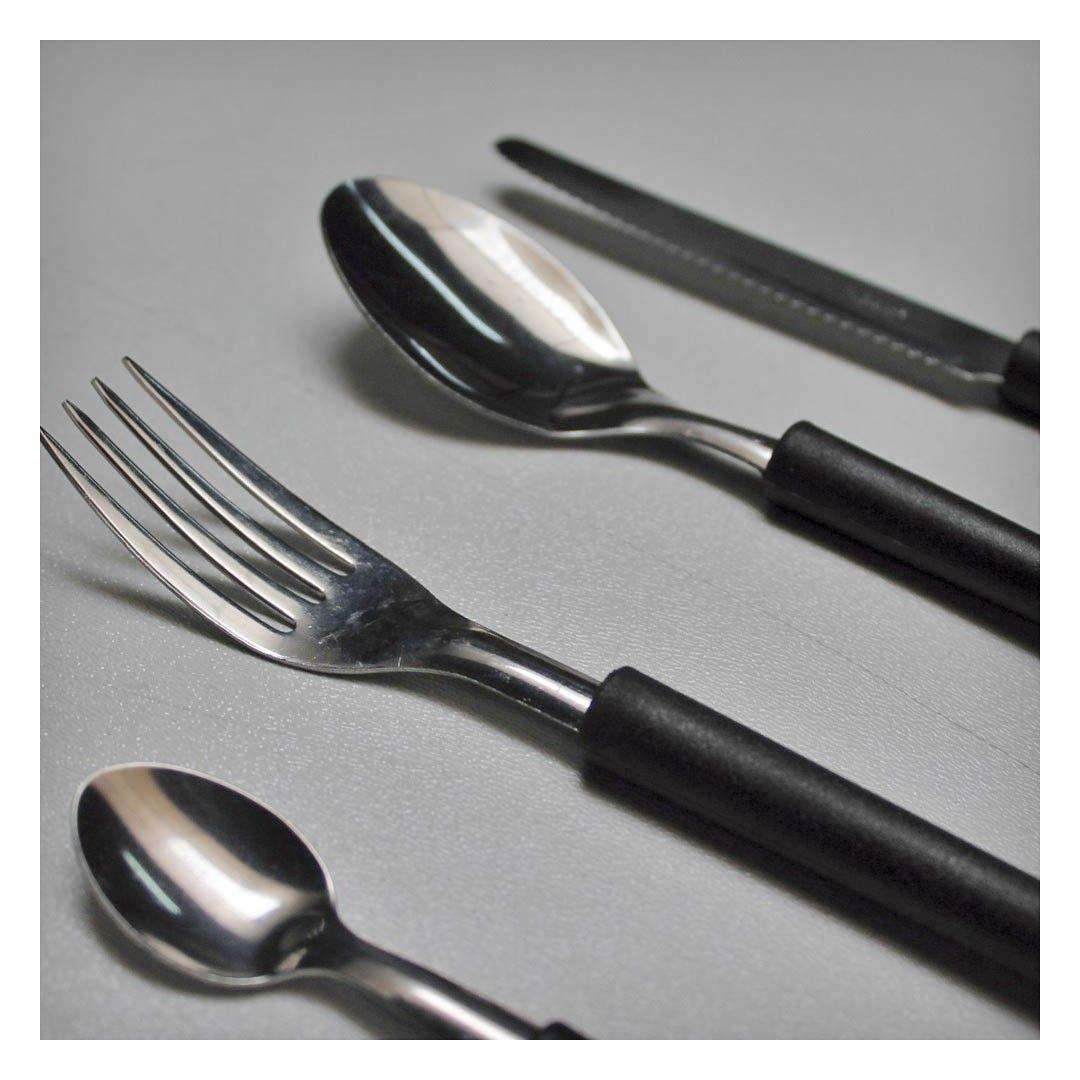 PACK CUBIERTOS 24 PIEZAS NEGRA-3