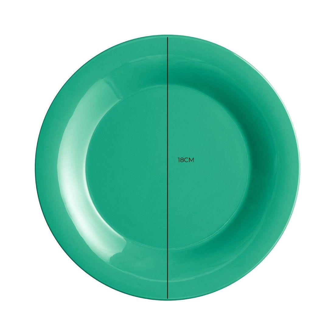 SET DE 4 PLATO MELAMINA VERDE 18 CM-2