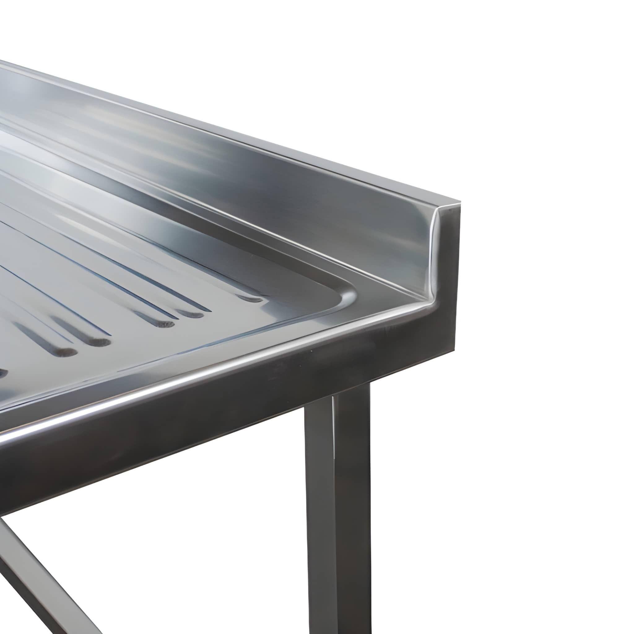 LAVADERO MURAL 1 TAZA IZQUIERDA ACERO INOX 140 X 70 X 85 CM-2