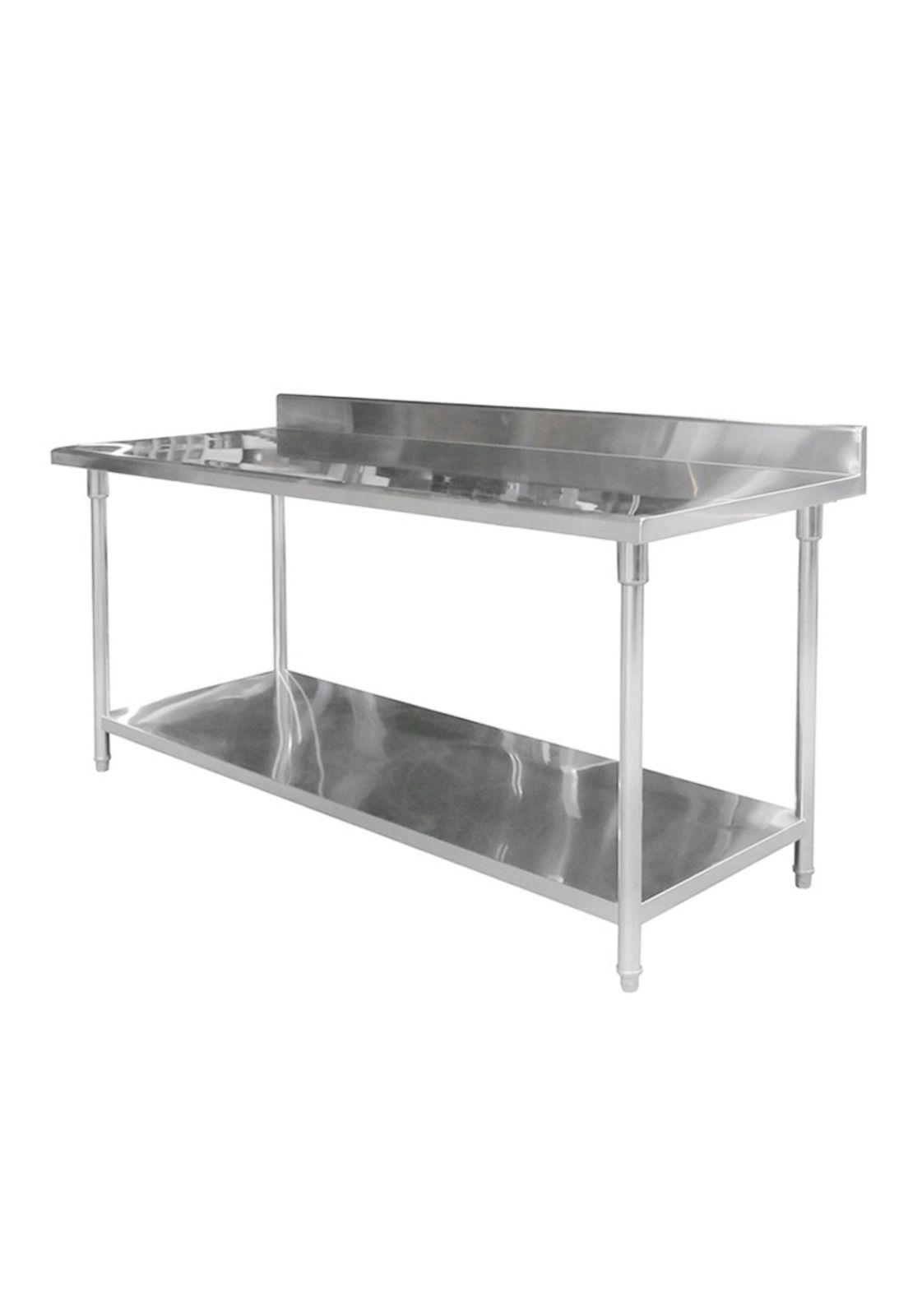 MESÓN CON RESPALDO ACERO INOX 200 X 70 X 85-2