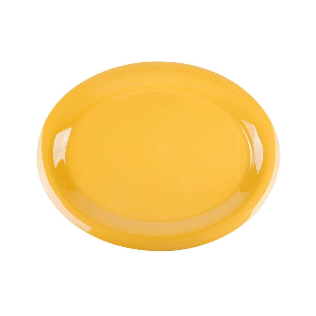 SET 4 PLATO OVALADO MELAMINA AMARILLO TROPICAL-2