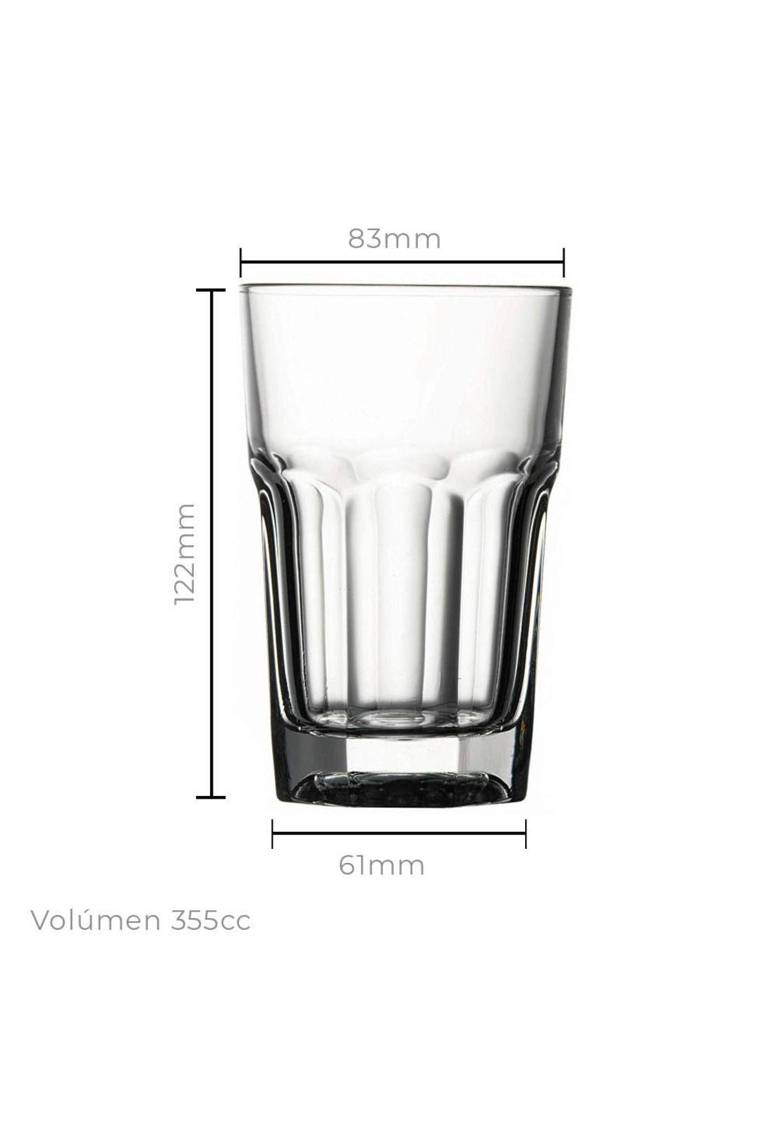 Set De 6 Vaso Alto 355 Cc. Linea Casablanca-2