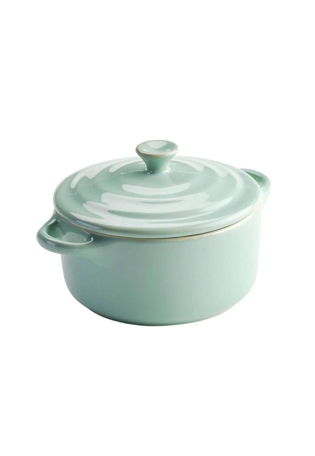 Set De 2 Mini Olla Redonda Ceramica Celeste-0