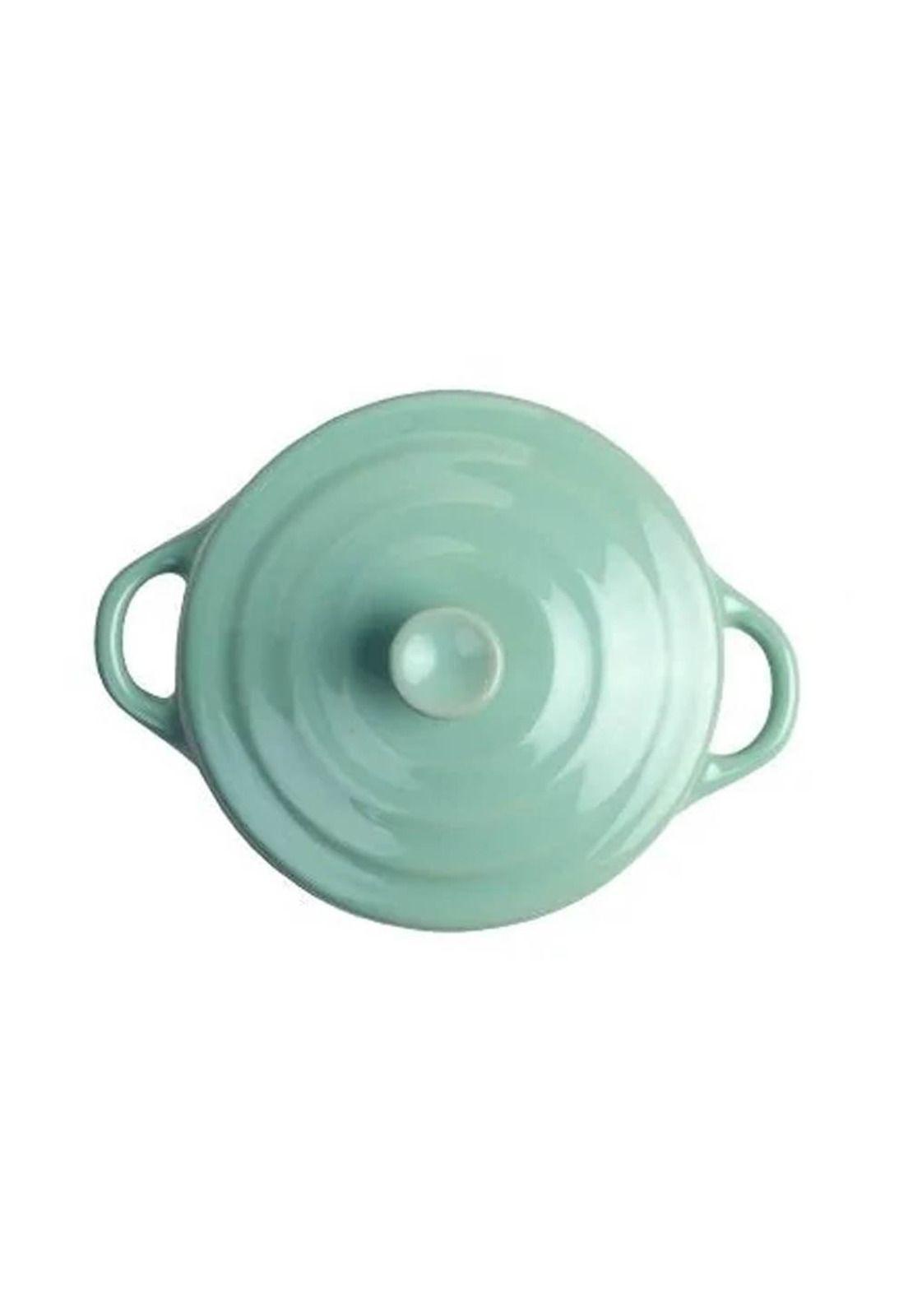 Set De 2 Mini Olla Redonda Ceramica Celeste-3