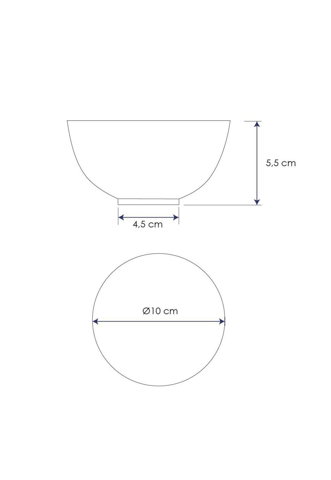 Set De 6 Bowl Melamina Negro 10 Cm.-4