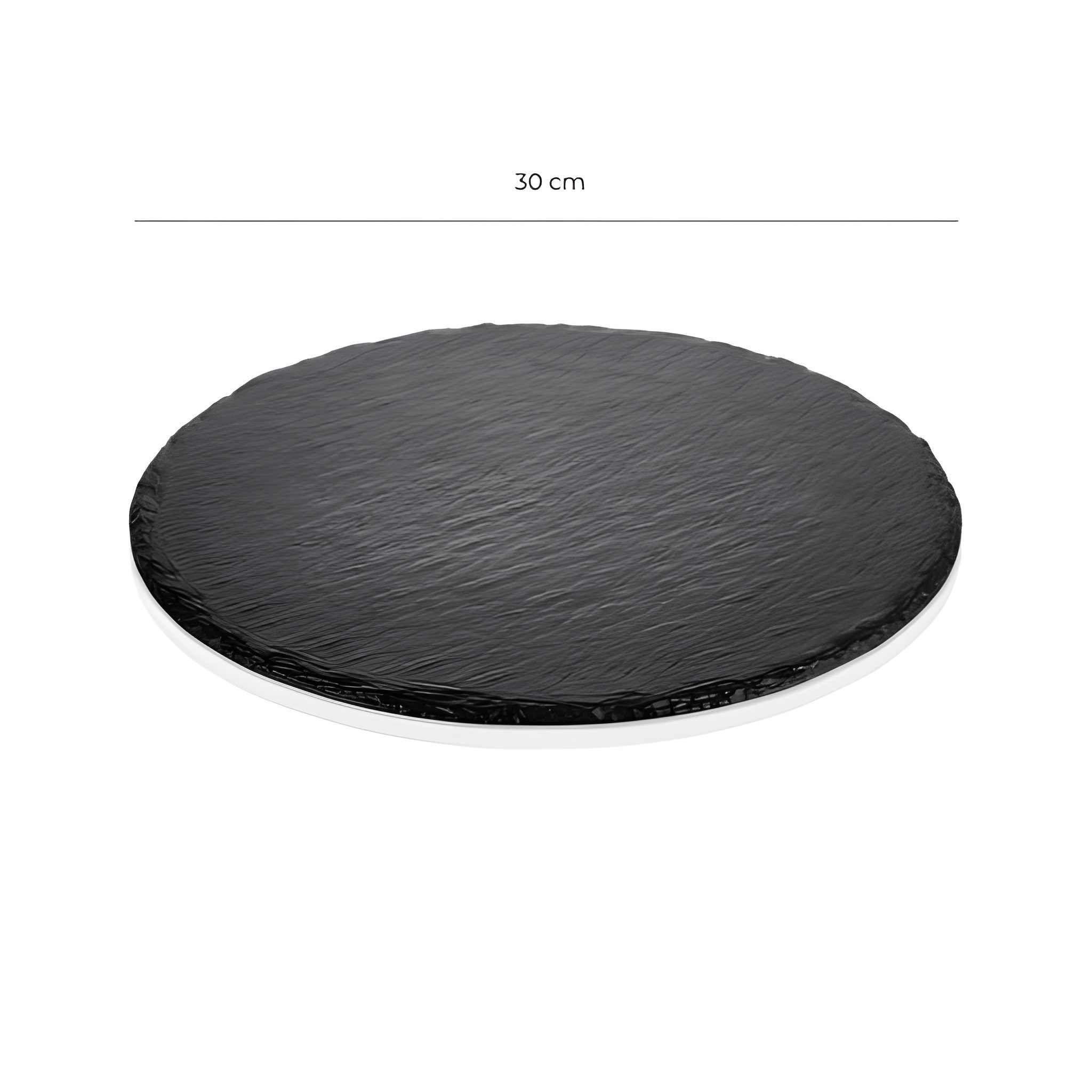 Tabla Redonda Pizza - Torta Melamina Negra 30 Cm-5