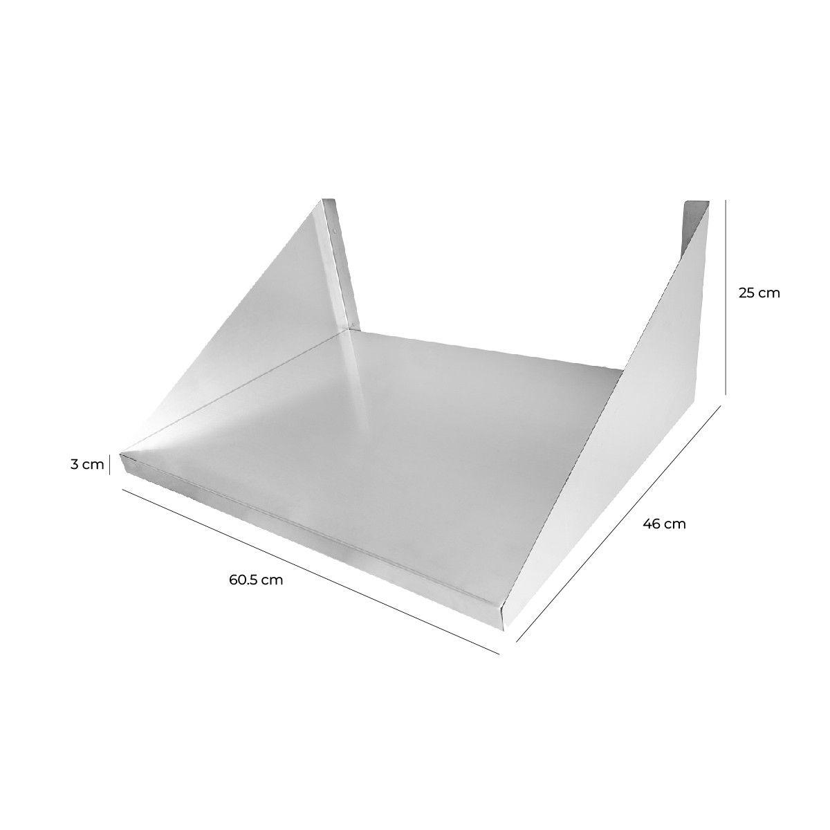REPISA ACERO INOXIDABLE MICROONDAS 60 X 45 CMS-6