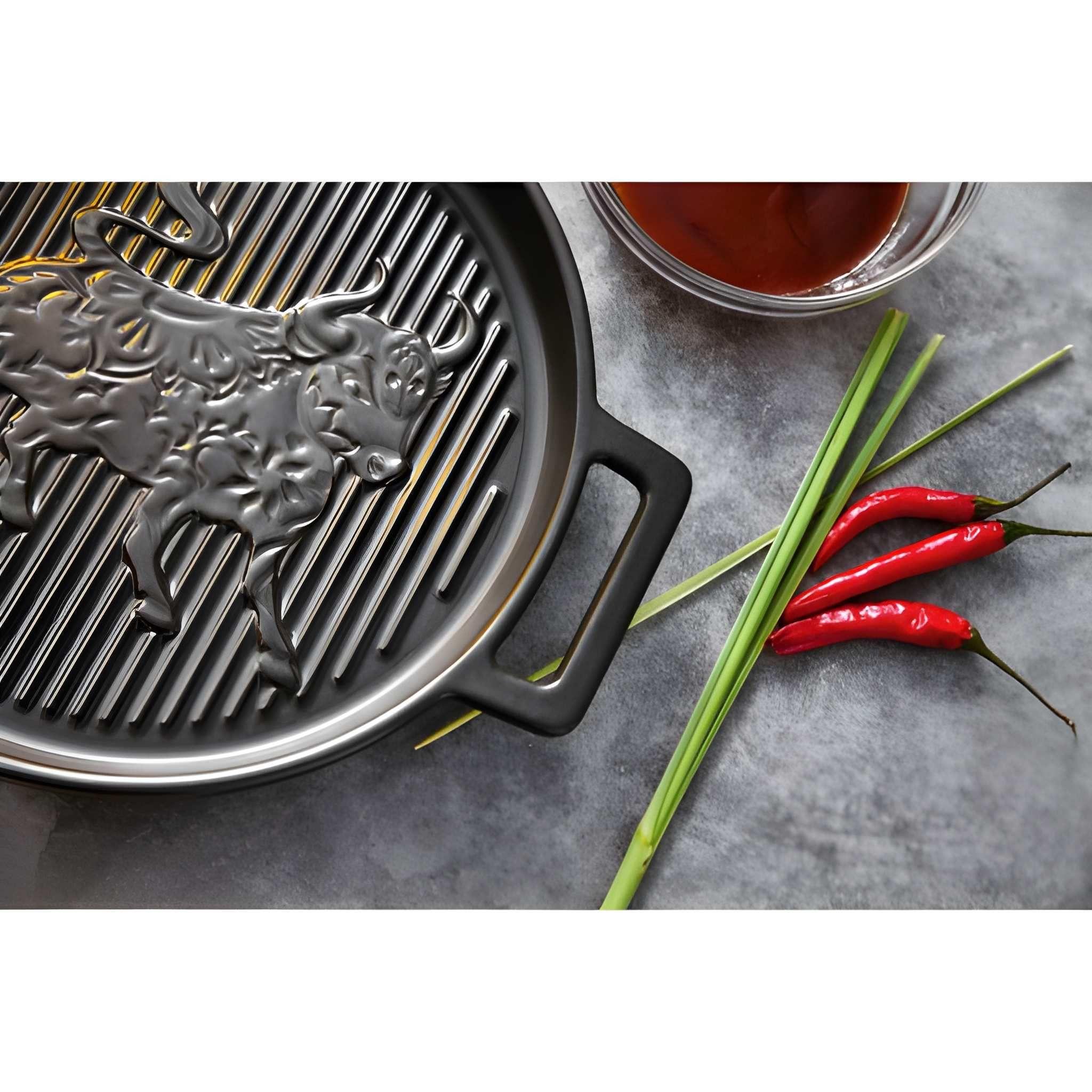 Fuente Redonda Grill Cerámica Gres 24.8x20x3 Cm-2