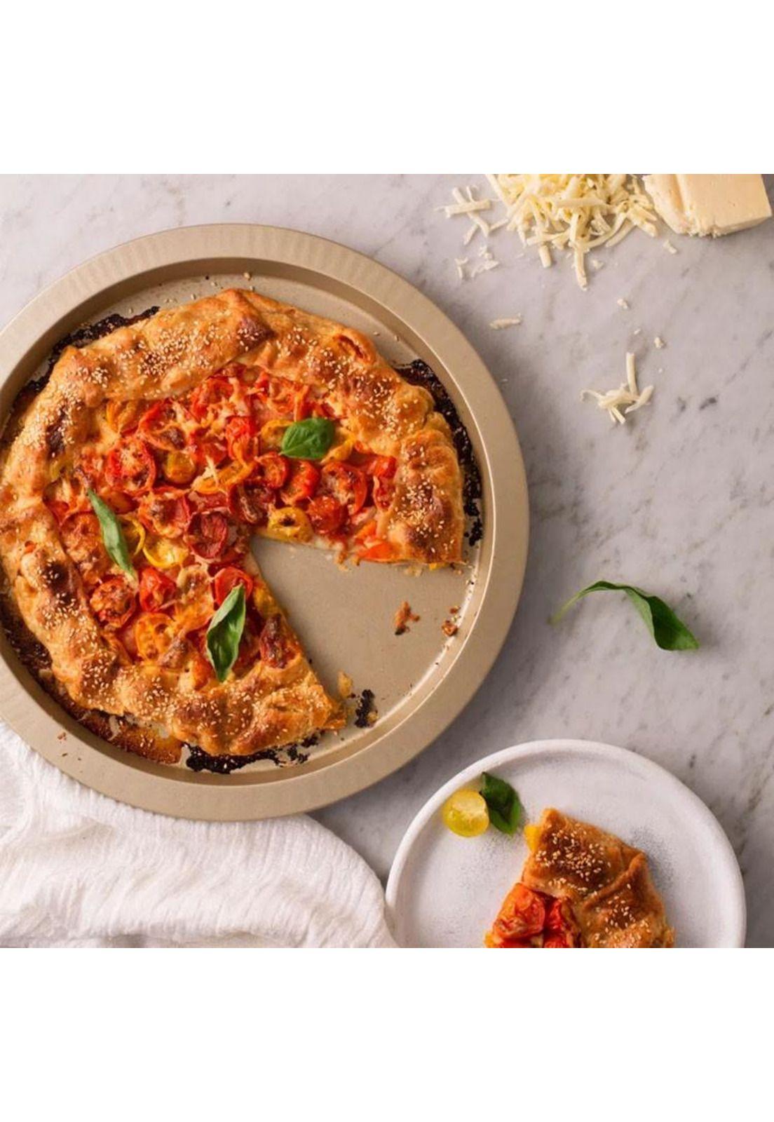 MOLDE PARA PIZZA 32 CM GOLD ILKO-1