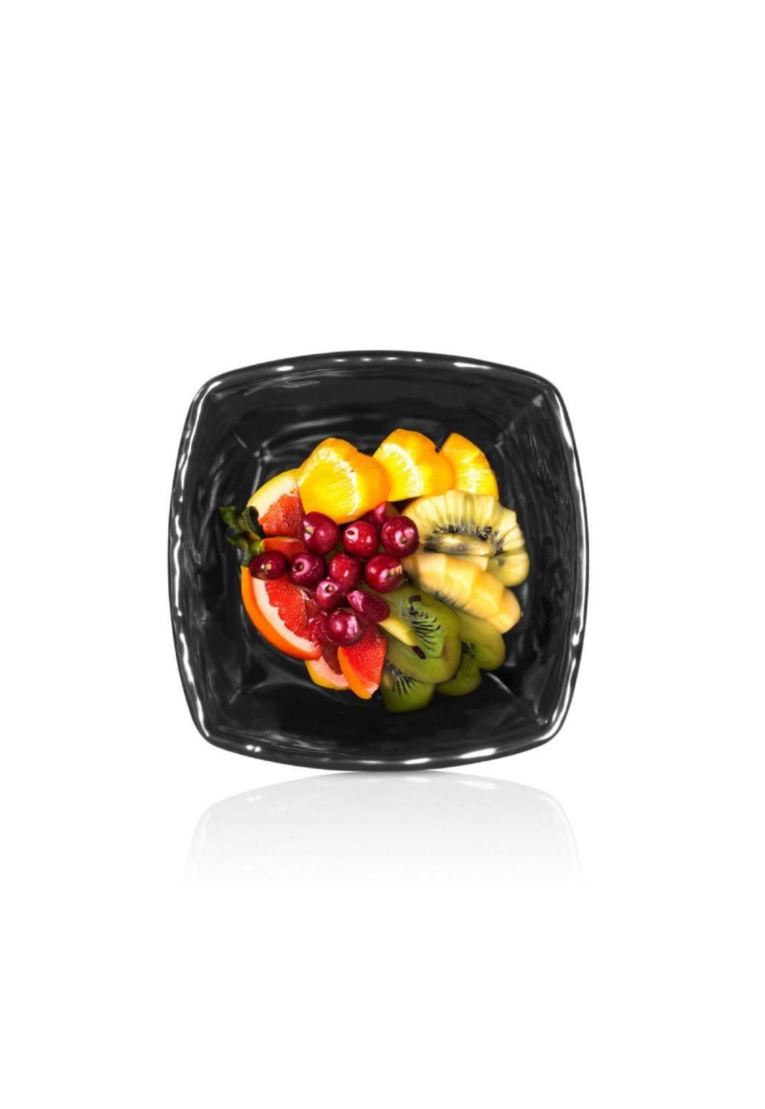 SET DE 6 BOWLS DE MELAMINA CUADRADO NEGRA 12.5 X 12.5 CM LIN-2