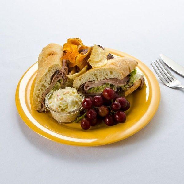 Set De 6 Plato Policarbonato Amarillo 17cm-2