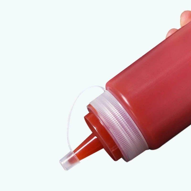 SET DE 2 BOTELLAS DISPENSADORAS SALSA GRADUADA TRANSPARENTE 600ML-2