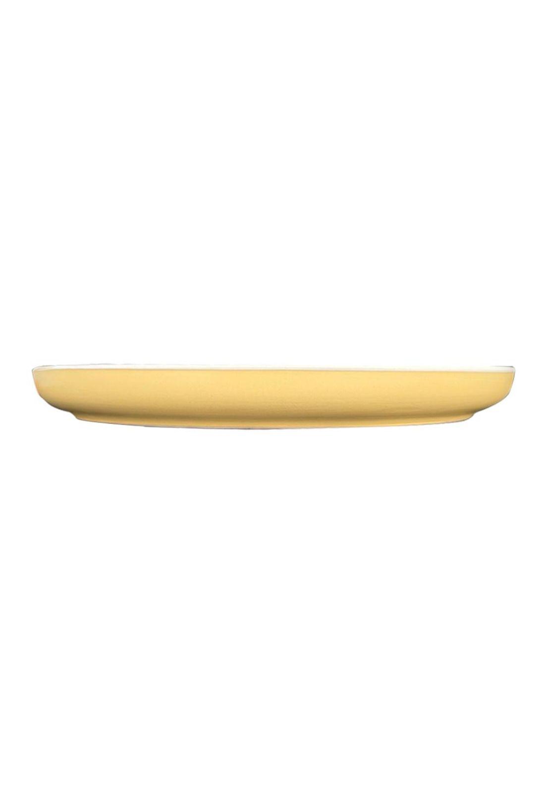 SET DE 4 PLATO PRINCIPAL CERAMICA RUSTICA 27 CM AMARILLO LIN-2