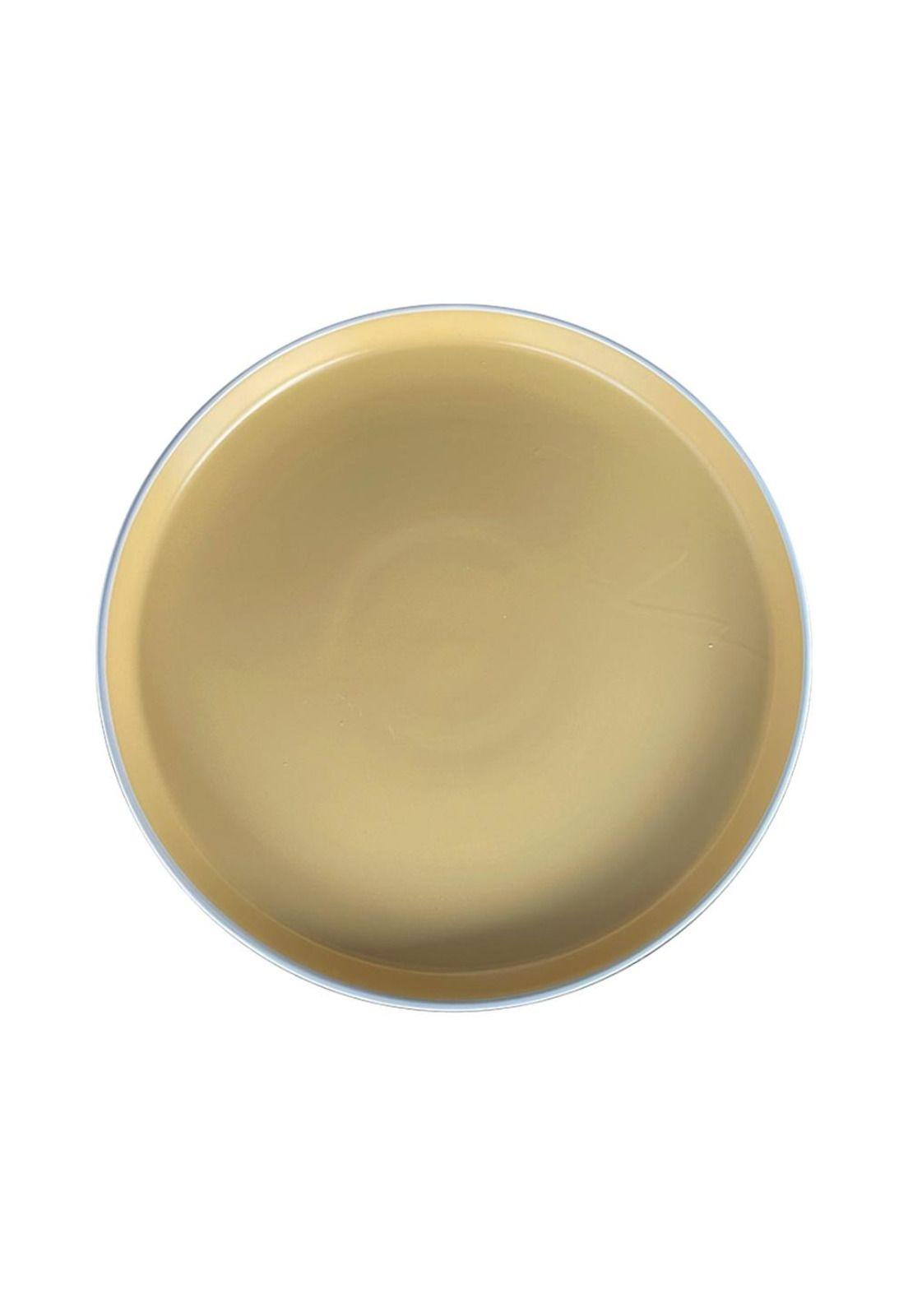 SET DE 4 PLATO PRINCIPAL CERAMICA RUSTICA 27 CM AMARILLO LIN-3