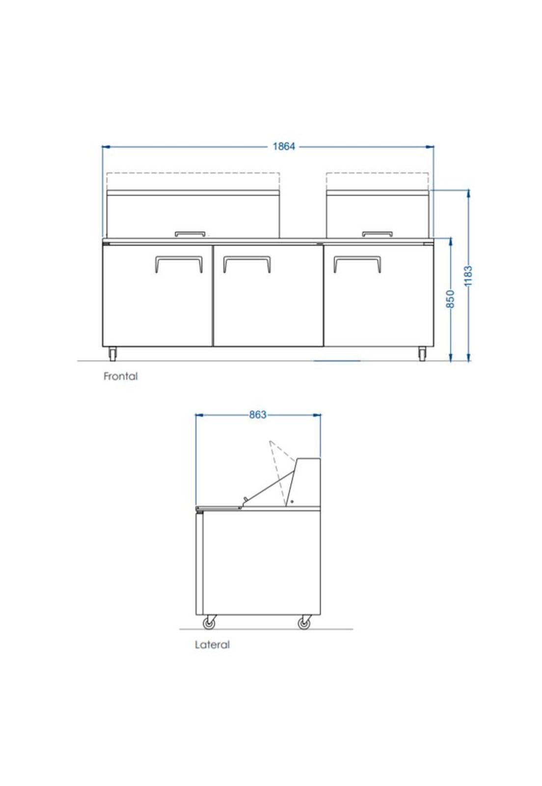 SALSERA REFRIGERADA 3 PUERTAS MOD. MSF8308-8
