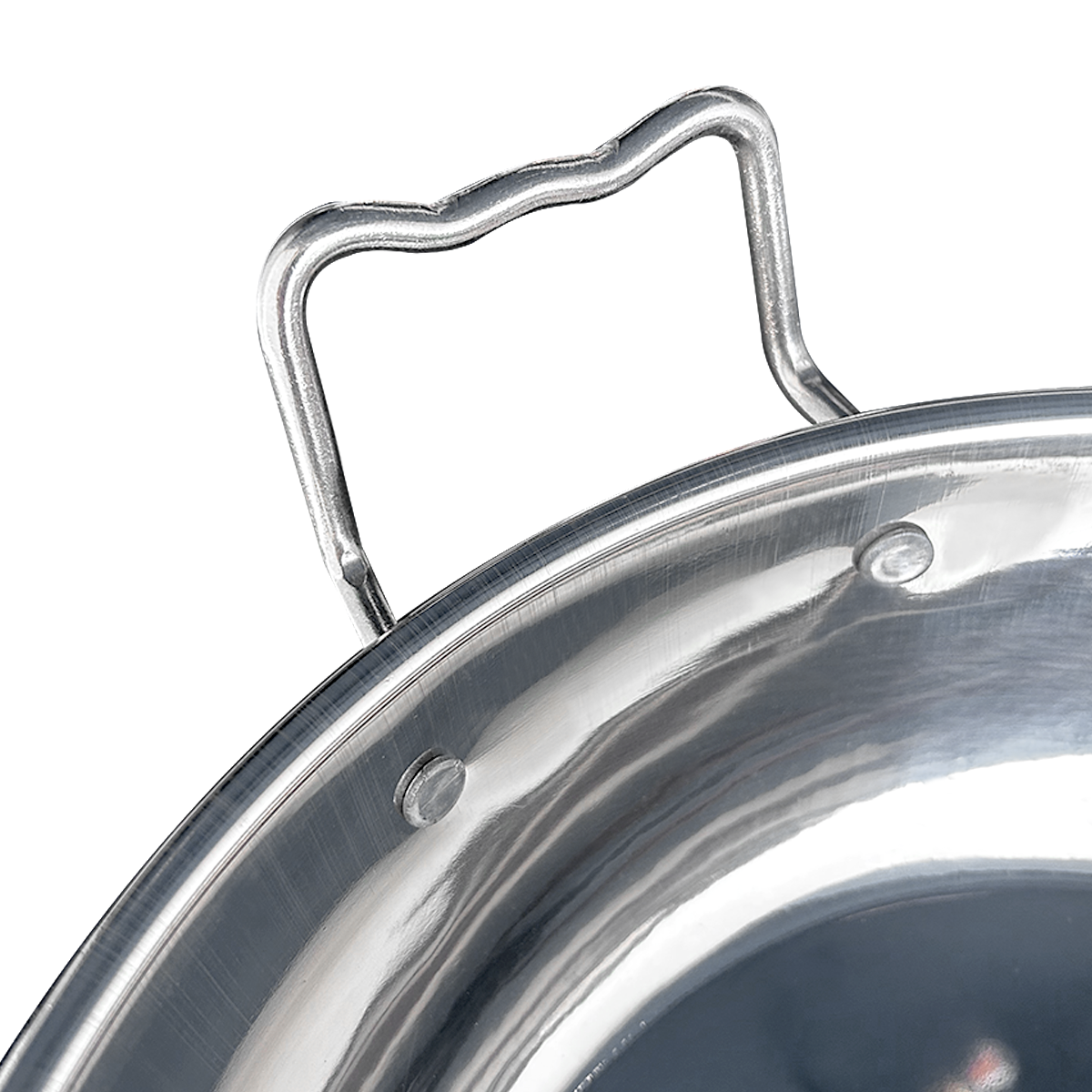 PAILAS DE ACERO CON OREJAS BASE DE COBRE DE 30 CM-3