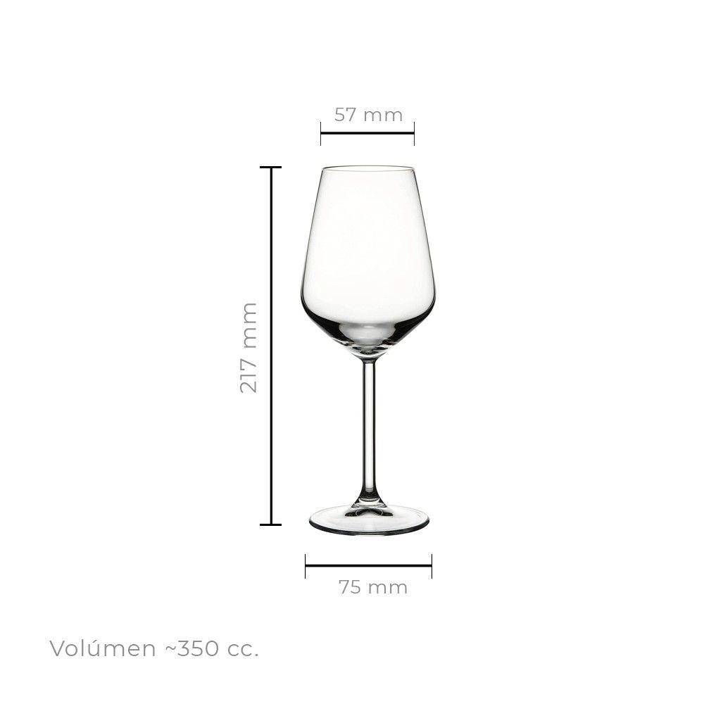 SET 6 COPAS VINO BLANCO 350 CC. ALLEGRA-2
